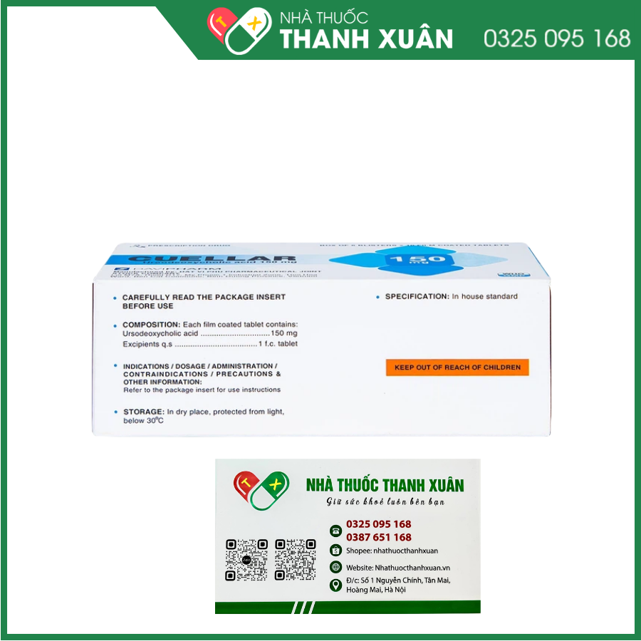 Cuellar 150 mg trị sỏi mật